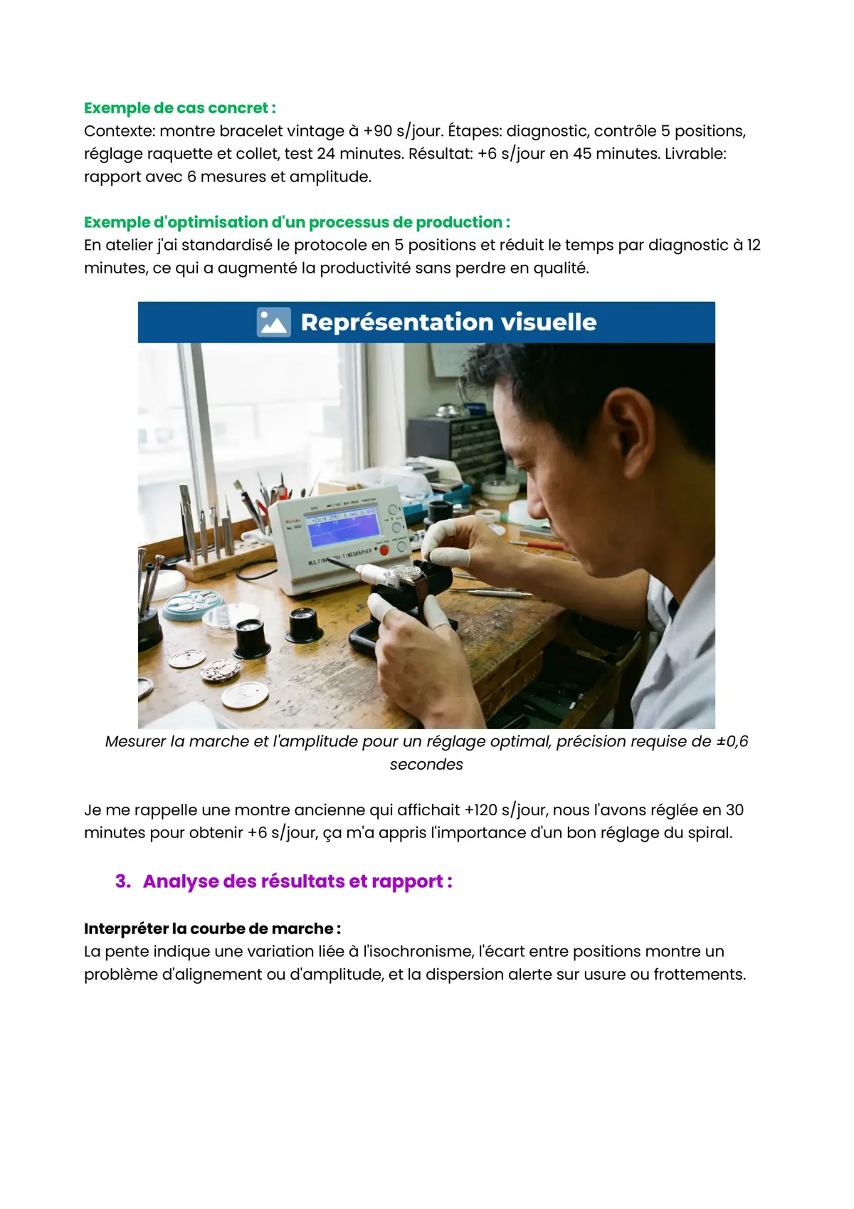 Example Fiche de Révision CAP Horlogerie
