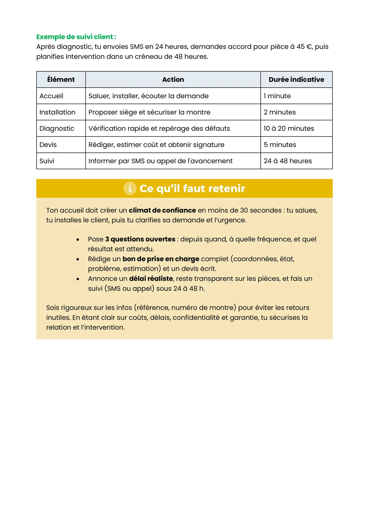 Example Fiche de Révision CAP Horlogerie